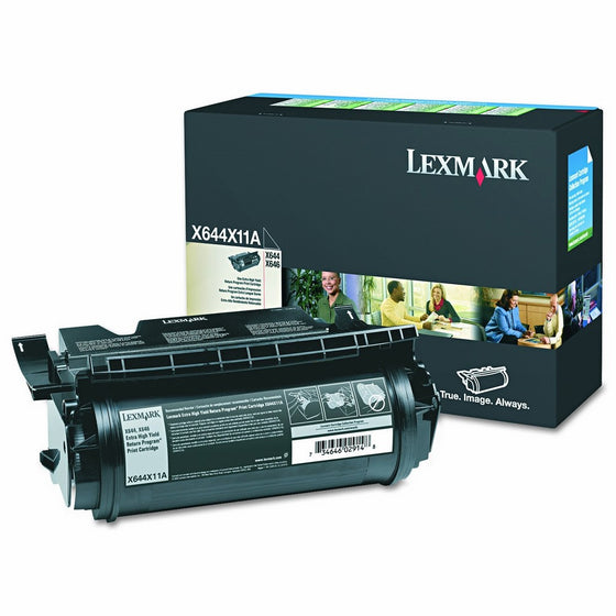 Lexmark X644X11A Black Extra High Yield Return Program Toner Cartridge