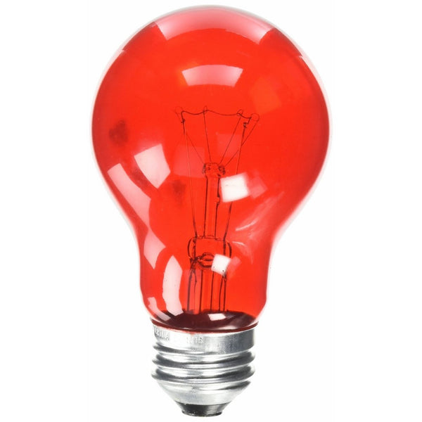 Westinghouse 0344600, 25 Watt, 120 Volt Trans Red Incandescent A19 Light Bulb - 2500 Hours