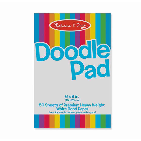 Melissa & Doug Doodle Pad (6 x 9 inches) With 50 Sheets of White Bond Paper