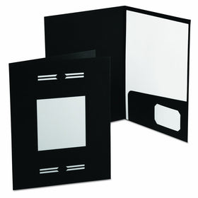 Oxford 10071 Imperial Series Laserview Business Portfolio, Premium Paper, Black (Pack of 10)