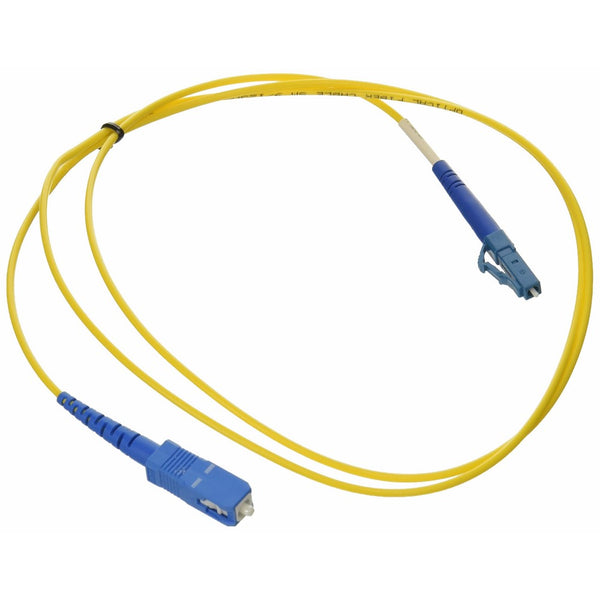 C2G/Cables to Go 37108 LC-SC 9/125 OS1 Simplex Single-Mode PVC Fiber Optic Cable (1 Meter, Yellow)