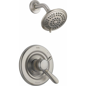 Delta T17238-SS Lahara 17 Series Dual-Function Shower Trim Kit with 5-Spray Touch Clean Shower Head, Stainless (Valve Not Included)