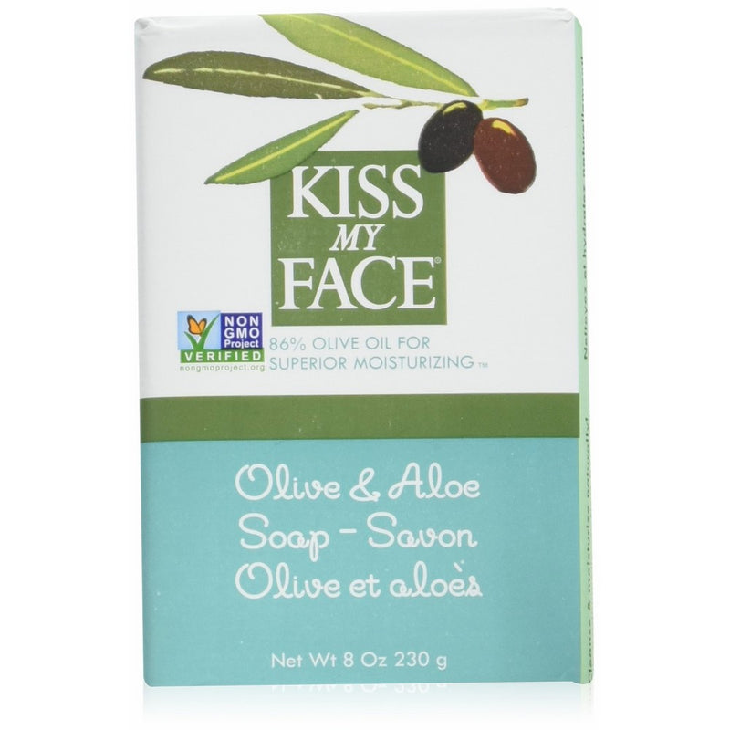 Kiss My Face Soap Bar Olive & Aloe 8 Ounce (235ml) (6 Pack)