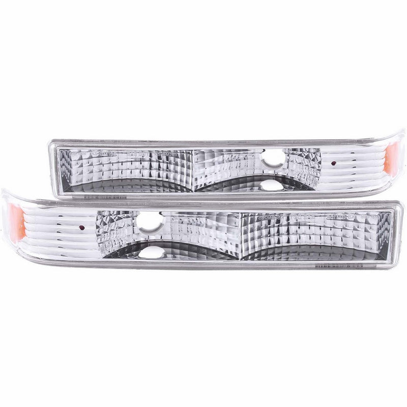 Anzo USA 511038 Chevrolet S10 Chrome Euro w/Amber Reflector Parking Light Assembly - (Sold in Pairs)