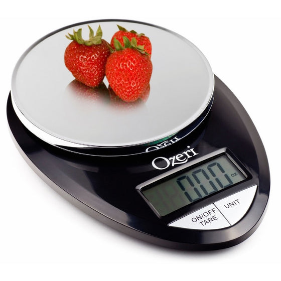 Ozeri Pro Digital Kitchen Food Scale, 1g to 12 lbs Capacity, in Stylish Black