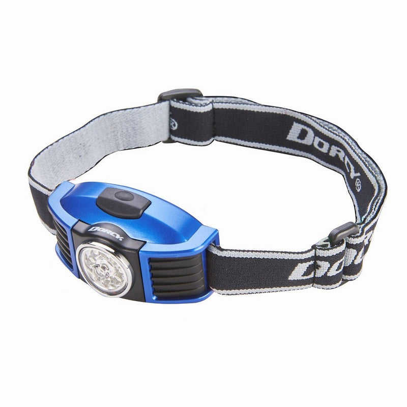 Dorcy 103-Lumen Weather Resistant Adjustable LED Headlight with Adjustable Head Strap, Black and Blue (41-2093)