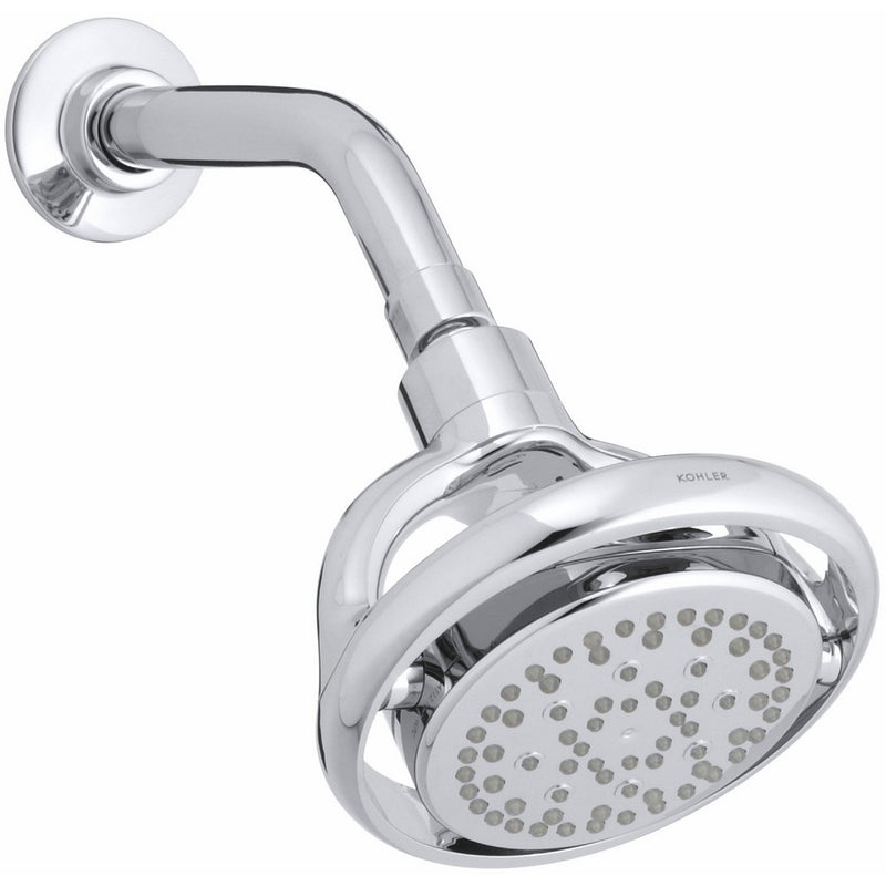 Kohler K-15996-CP Flipside 2.5 gpm multifunction wall-mount Showerhead, Polished Chrome