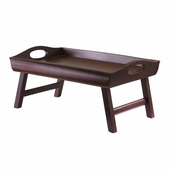 Winsome Wood Sedona Bed Tray Curved Side, Foldable Legs, Large Handle