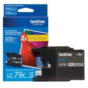 Brother Printer LC79C Super High Yield (XXL) Cyan Cartridge Ink - Retail Packaging