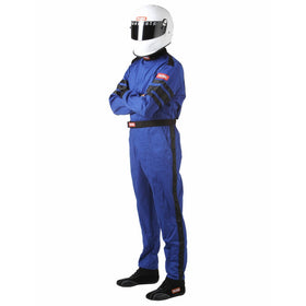RaceQuip 110026 110 Series X-Large Blue SFI 3.2A/1 Single Layer One-Piece Driving Suit