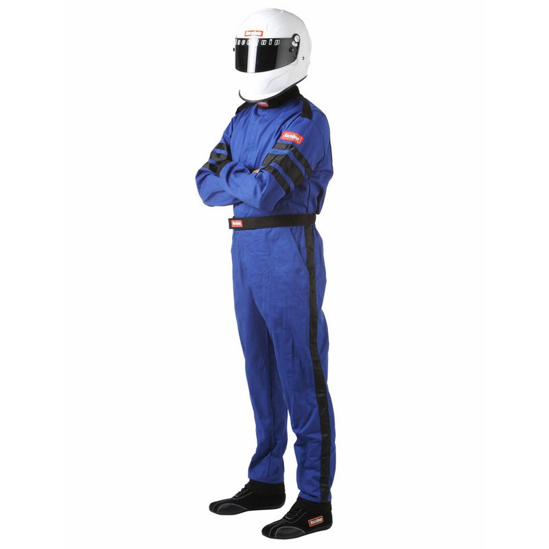 RaceQuip 110026 110 Series X-Large Blue SFI 3.2A/1 Single Layer One-Piece Driving Suit
