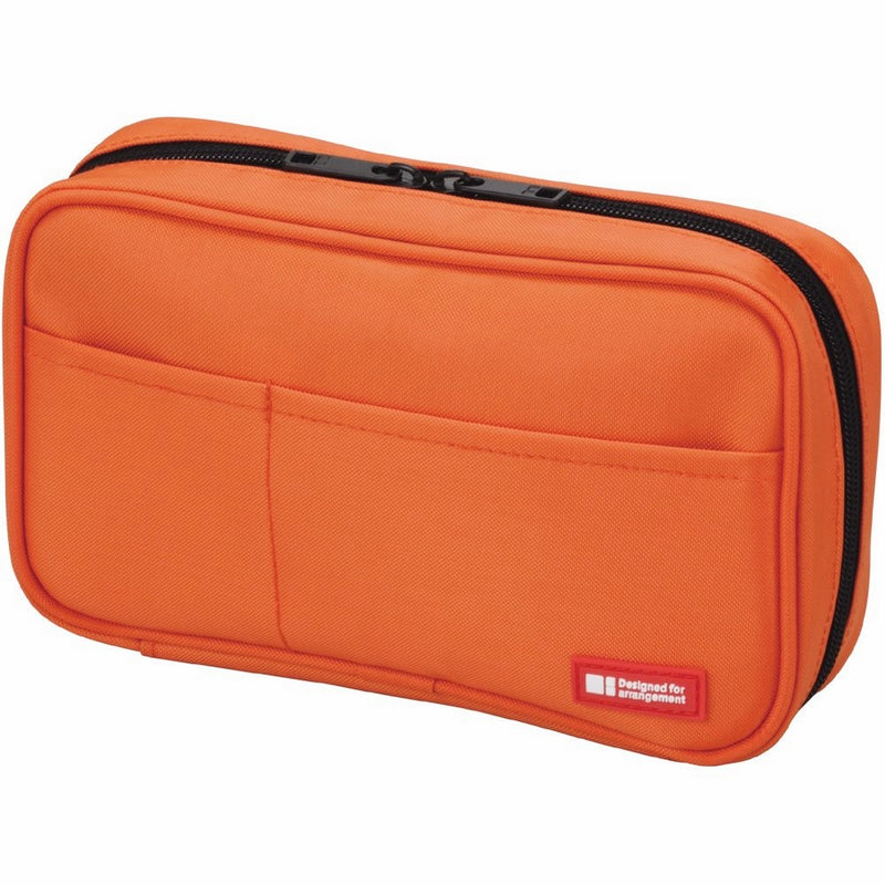 LIHIT LAB Pen Case, 7.9 x 2 x 4.7 inches, Orange (A7551-4)