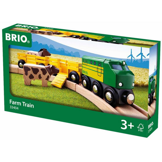 Brio Farm Animal Toy Train - Made with European Beech Wood