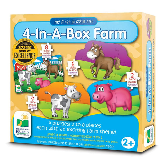 The Learning Journey My First Puzzle Sets 4-In-A-Box Puzzles - Farm