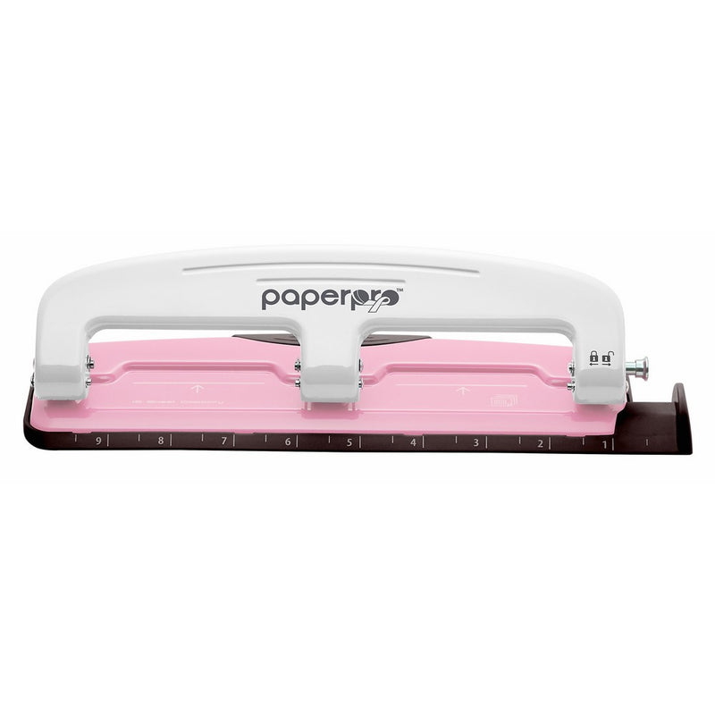 PaperPro inCOURAGE 12 Reduced Effort 3-Hole Punch, 12 Sheets, Pink (2188)