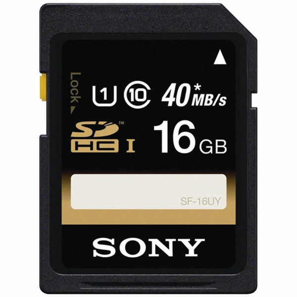 Sony 16GB SDHC/SDXC Class 10 UHS-1 R40 Memory Card (SF16UY/TQMN) (OLD MODEL)