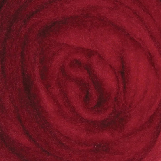 Wistyria Editions 12-Inch Wool Roving, 0.22-Ounce, Cherry Red