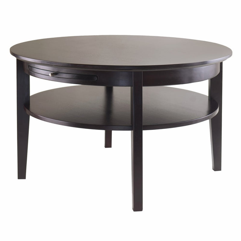 WINSOME Amelia Round Coffee Table with Pull Out Tray