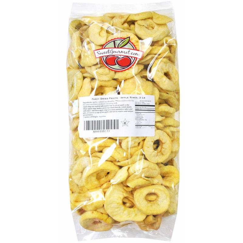 Fancy Dried Fruits- Dried Fuji Apple Rings, 3 lb by Green Bulk
