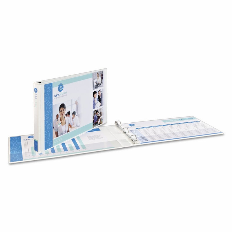 Avery Heavy-Duty View Binder, White with 1.5-Inch Three Booster Slant Rings, Fits 11 x 17 paper, 1 Binder, White (72125)