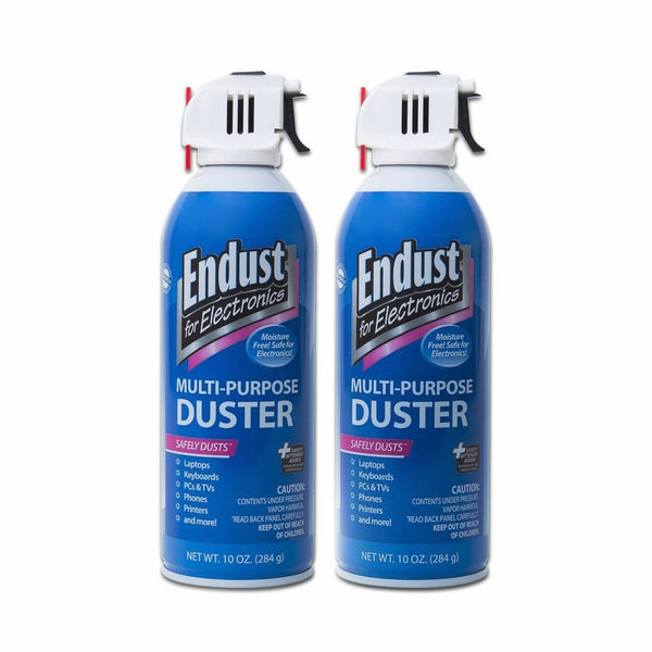 Endust for Electronics, Twin pack, 2 Compressed dusters, 10 oz per can, Contains bitterant (11407)