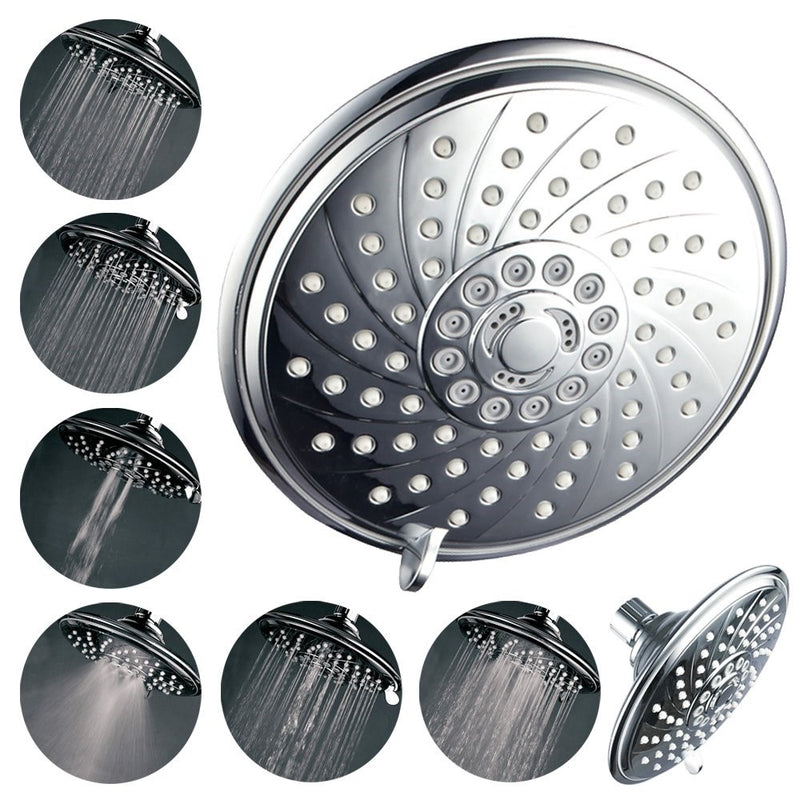 HotelSpa Extra-Large 6-Inch Rain Shower Head for Exceptional Water Coverage! High-Pressure Angle-Adjustable Shower head features Rub-clean Jets, 6 Full Settings and Premium Chrome Finish