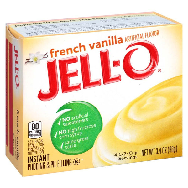 Jell-O French Vanilla Instant Pudding Mix 3.4 Ounce Box (Pack of 6)