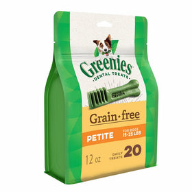 Greenies Grain Free Petite Dental Dog Treats, 12 oz. Pack (20 Treats)