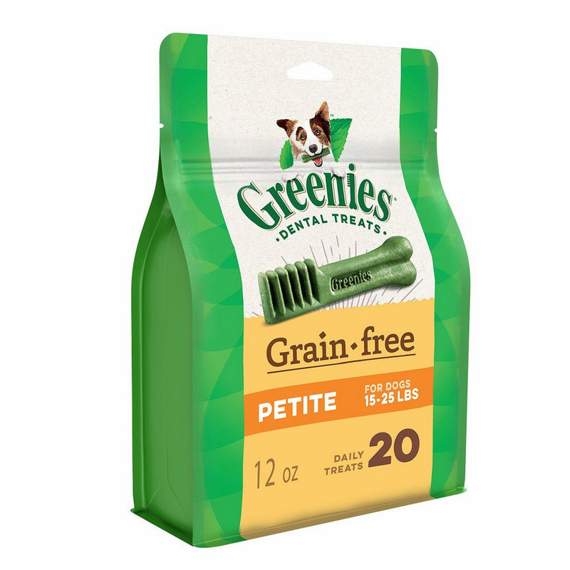 Greenies Grain Free Petite Dental Dog Treats, 12 oz. Pack (20 Treats)