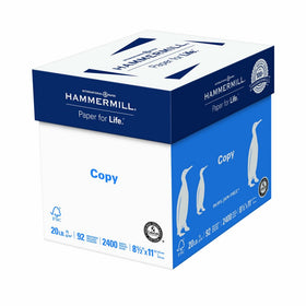 Hammermill Paper, Copy Paper Poly Wrap, 20lb, 8.5 x 11, Letter, 92 Bright, 2,400 Sheets/6 Ream Case (150200C) Made In The USA