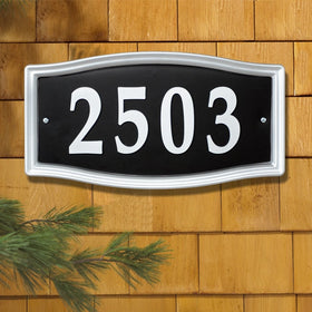 Whitehall Products Easy Street Address Sign Plaque, Silver