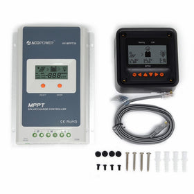 ACOPOWER 30A MPPT Solar Charge Controller 100V input HY-MPPT Series HY-MPPT30 MT-50 Solar Charge LCD Display