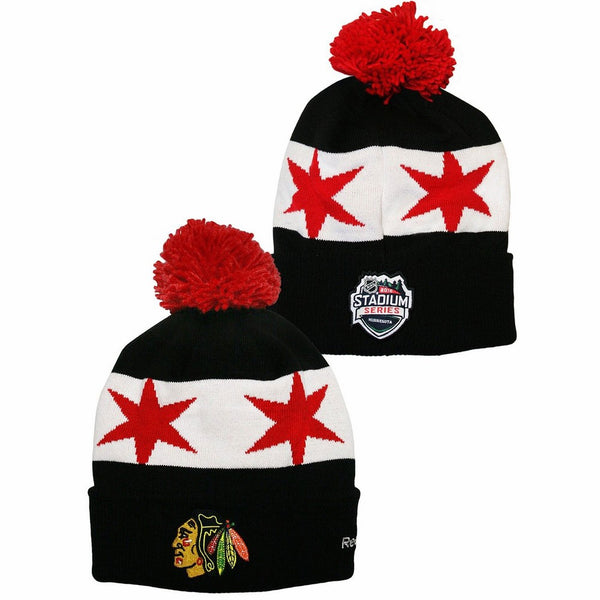 NHL 2016 Stadium Series Reebok Cuffed Knit Hat with Pom