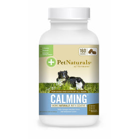 Pet Naturals of Vermont - Calming, Behavioral Support Supplement for Dogs and Cats, 160 Bite Sized Chews