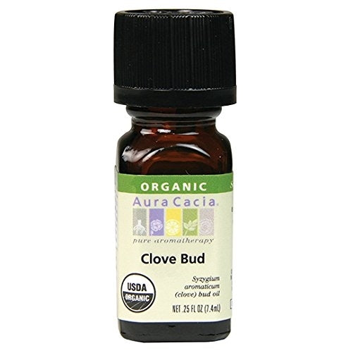 Aura Cacia Organic Essential Oil, Clove Bud, 0.25 Ounce