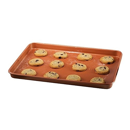 Gotham Steel Nonstick Copper Cookie Sheet and Jelly Roll Baking Pan 12" x 17" – 1 PACK