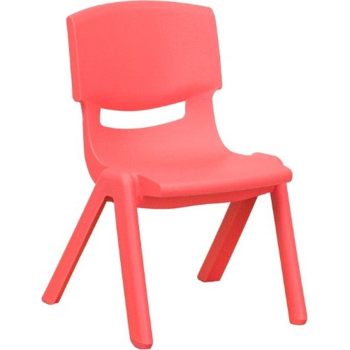 Flash Furniture Red Plastic Stackable School Chair with 10.5'' Seat Height