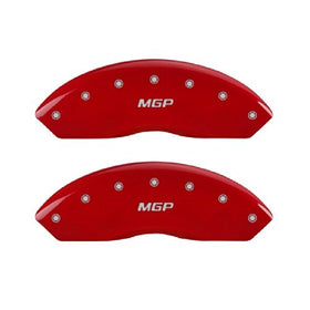 MGP Caliper Covers 18030SMGPRD 'MGP' Engraved Caliper Cover with Red Powder Coat Finish and Silver Characters, (Set of 4)