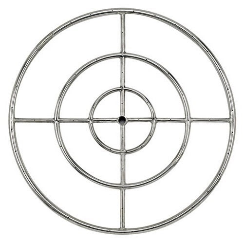 American Fireglass Stainless Steel Fire Pit Burner Ring, 30-Inch