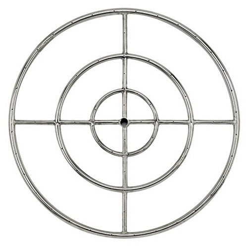American Fireglass Stainless Steel Fire Pit Burner Ring, 36-Inch