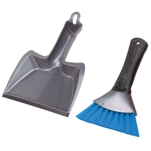 Carrand 92034 Grip Tech Deluxe Dust Pan with Heavy Duty Brush