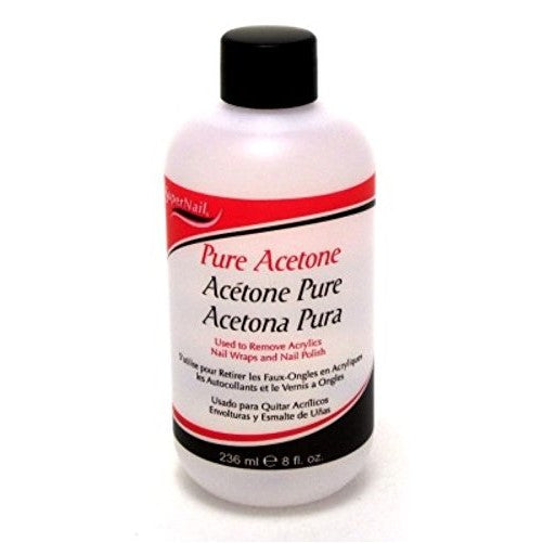 Super Nail Pure Acetone Polish Remover, 8 oz (Pack of 3)