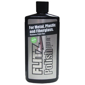 Flitz LQ 04587 Green Metal, Plastic and Fiberglass Polish Liquid, 7.6 oz. Bottle
