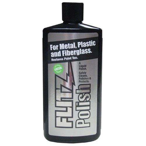 Flitz LQ 04587 Green Metal, Plastic and Fiberglass Polish Liquid, 7.6 oz. Bottle