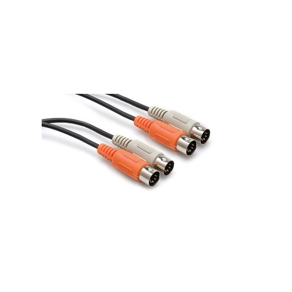 Hosa MID-201 Dual MIDI Cable, Dual 5-pin DIN to Same, 1 m