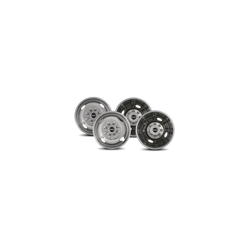 Pacific Dualies 31-1608 Polished 16 Inch 8 Lug Stainless Steel Wheel Simulator Kit for 1999-2002 Ford F350 Truck