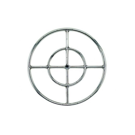 American Fireglass Stainless Steel Fire Pit Burner Ring, 18-Inch