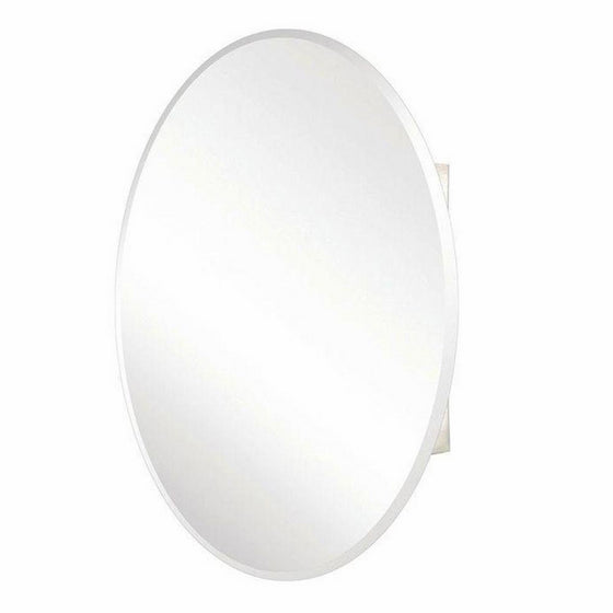 Pegasus SP4583 36-Inch by 24-Inch Surface or Recessed Mount Oval Beveled Mirror Medicine Cabinet, Clear