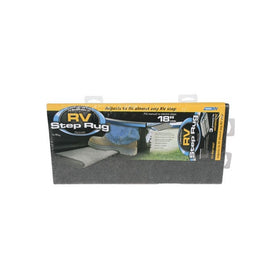 Camco Wrap Around Step Rug- Protects Your RV From Unwanted Tracked In Dirt, Works on Electrical and Manual RV Steps (Gray) (42925)