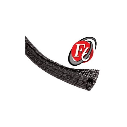 TechFlex Flexo F6 General Purpose 1/2-inch Braided Cable Sleeve, Black - 10 Feet